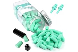 61 Pairs Ultra Soft Foam Ear Plugs for Sleeping, 38dB Highest SNR Reusable Ear Plugs, Noise Reduction for Working, Studying, 