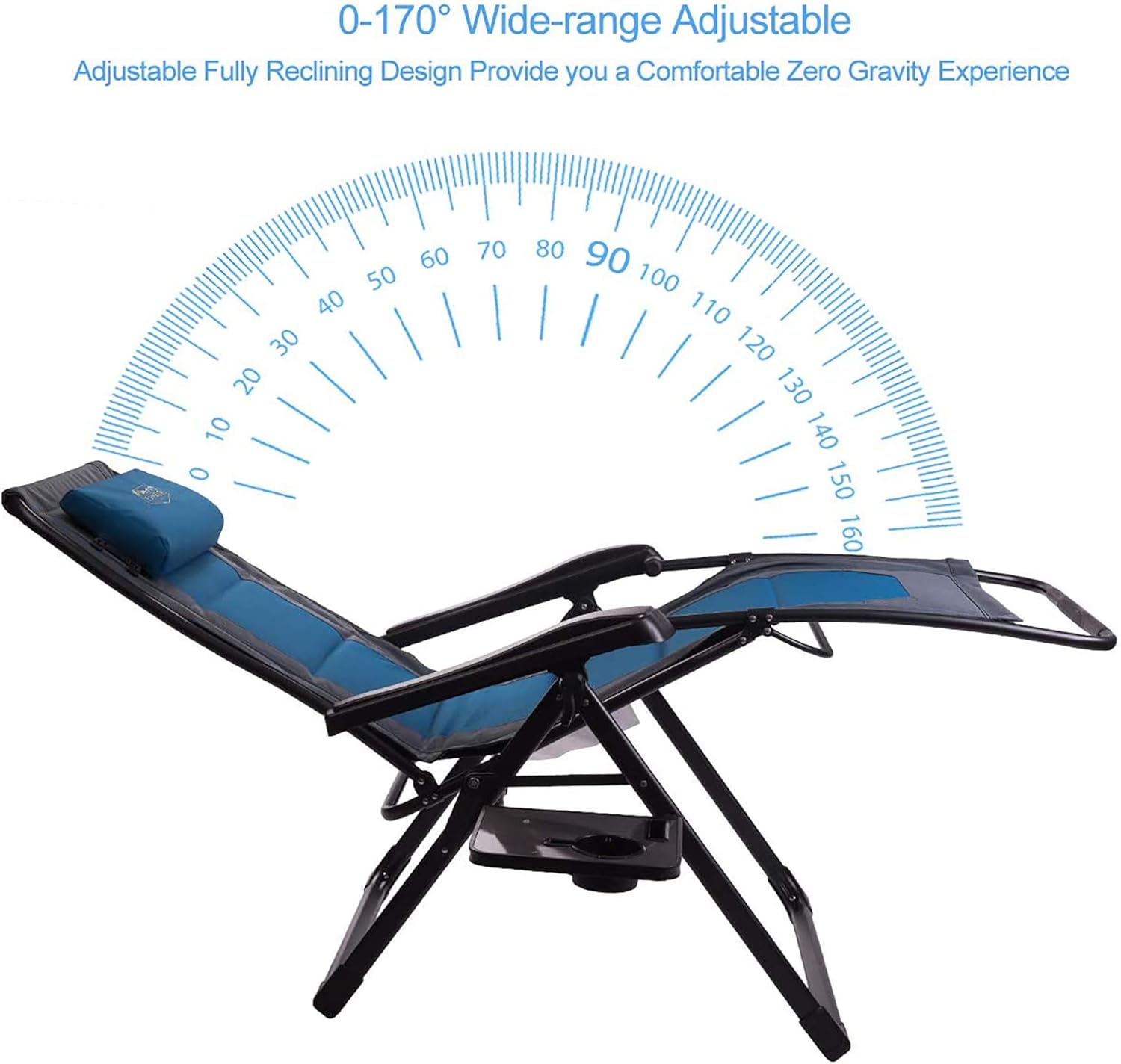 Timber Ridge Zero Gravity Chair Oversized Recliner Folding Patio Lounge Chair 350lbs Capacity Adjustable Lawn Chair with Headrest for Outdoor, Camping, Patio, Lawn : Garden & Outdoor