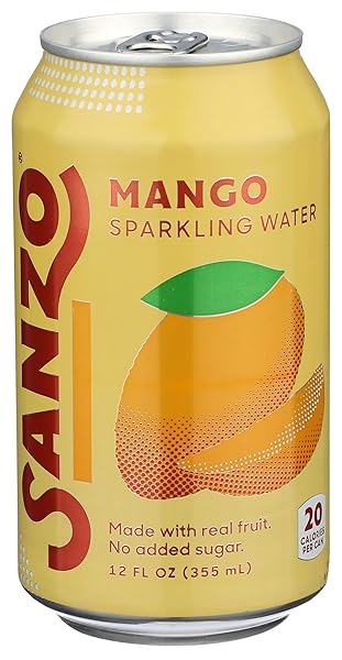 SANZO MANGO SPARKLING WATER, 12 FZ