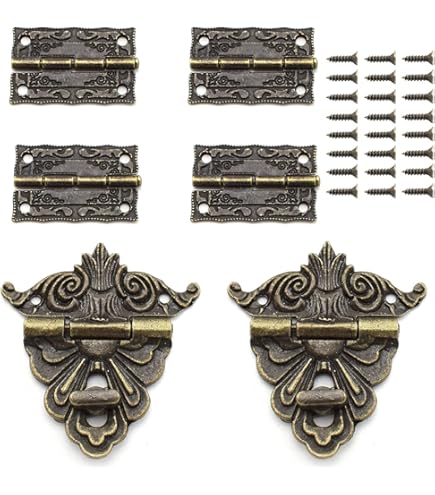 2 5 10 20 Sets Decorative Swing Arm Latch Catch Wood Box Hasp Clasp Lock With Screws C503