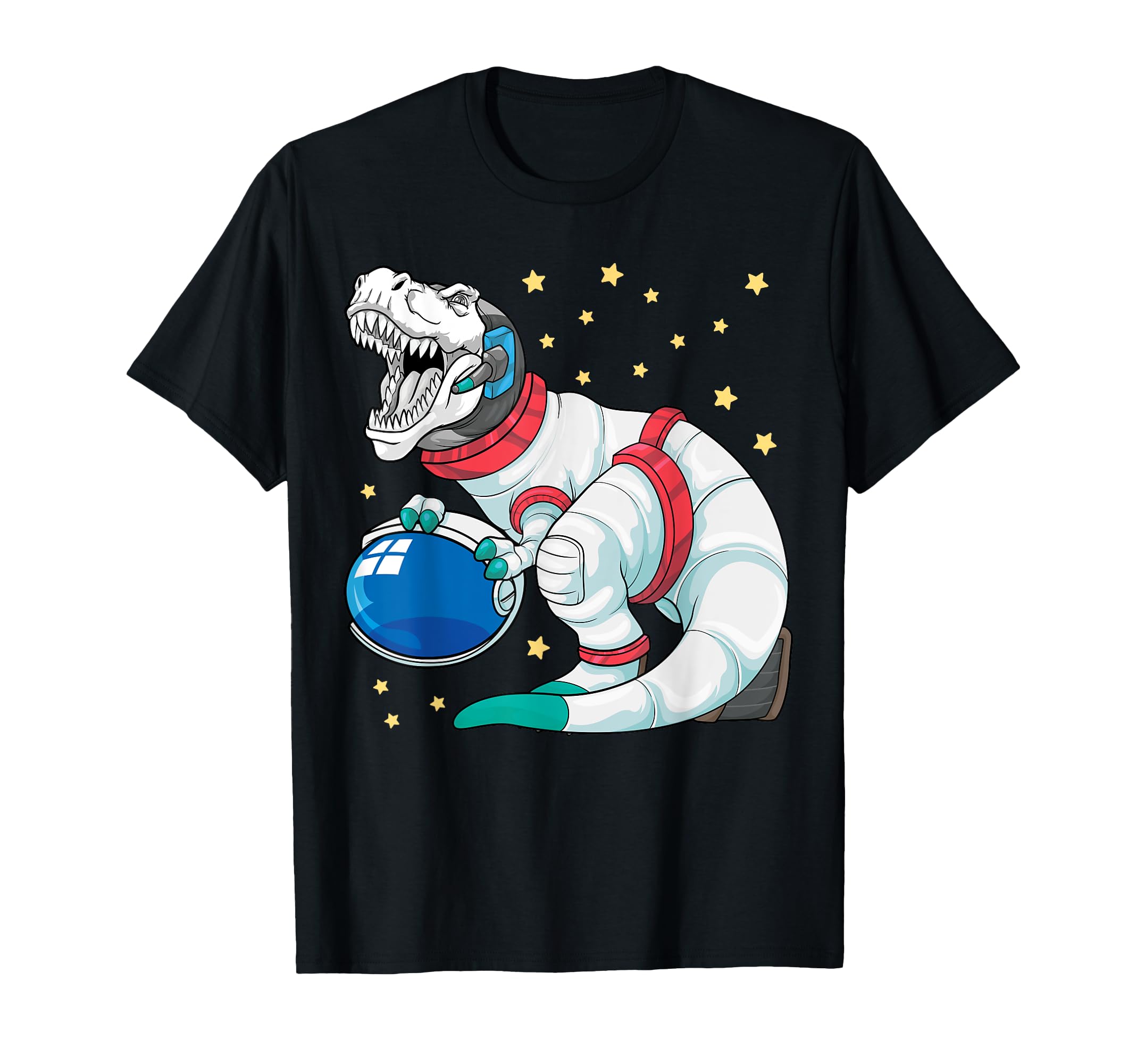 Astronaut Dinosaur T Rex Astro Space Stars Funny Children T-Shirt