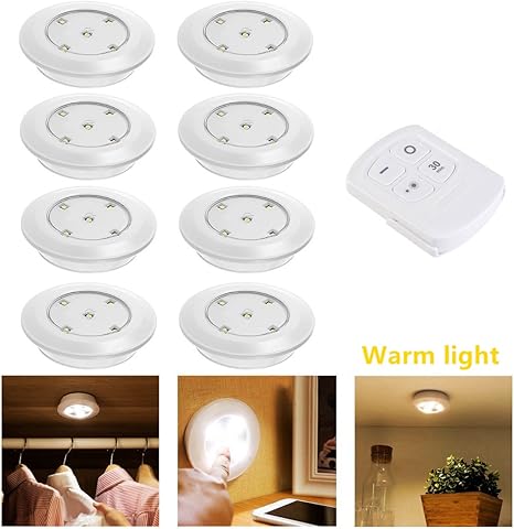 Under Cabinet Light Led Closet Wall Night Lamp Kitchen Remote