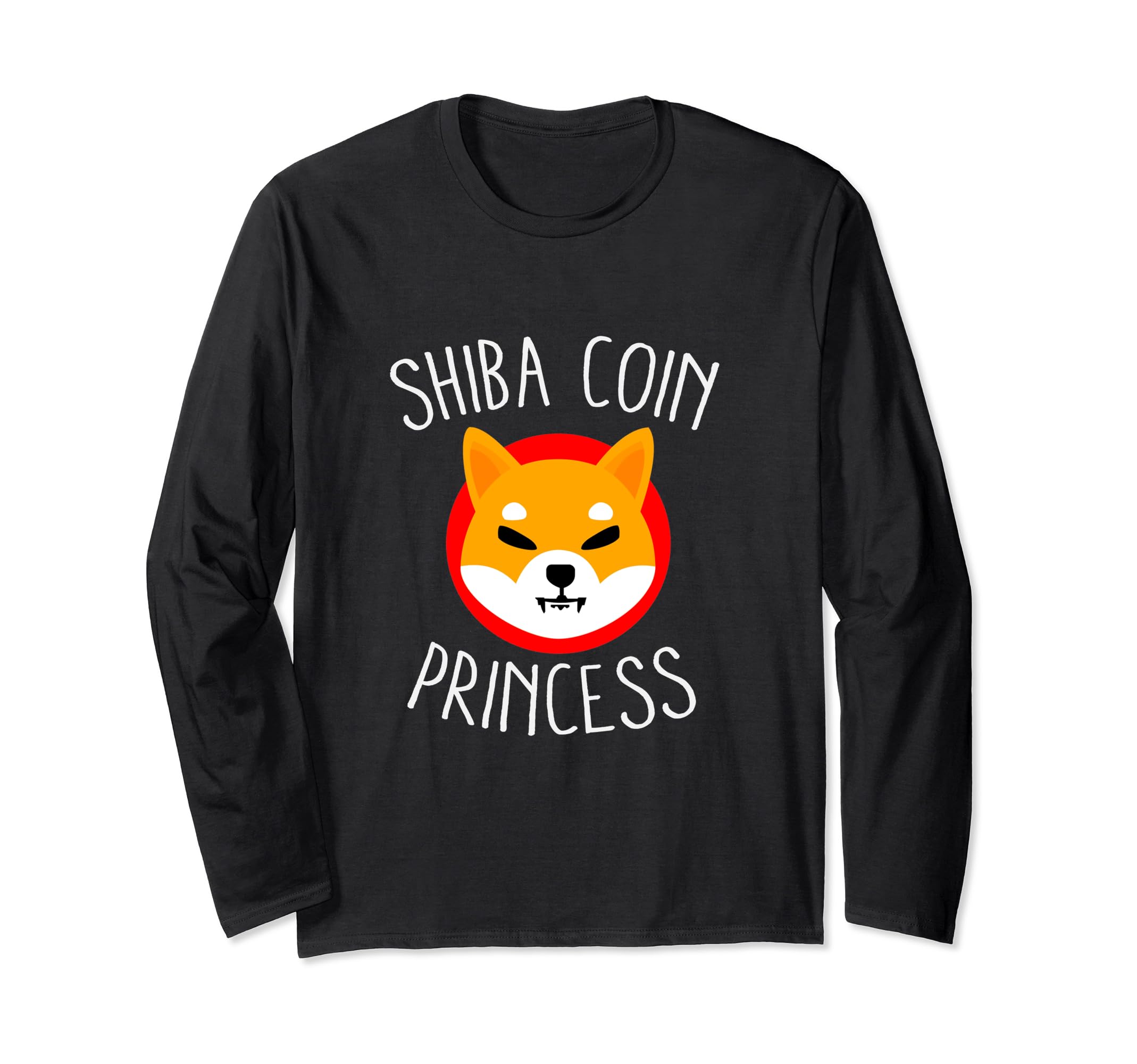 Shiba Coin Princess Humorous Shib Token Cryptocurrency HODL Long Sleeve T-Shirt