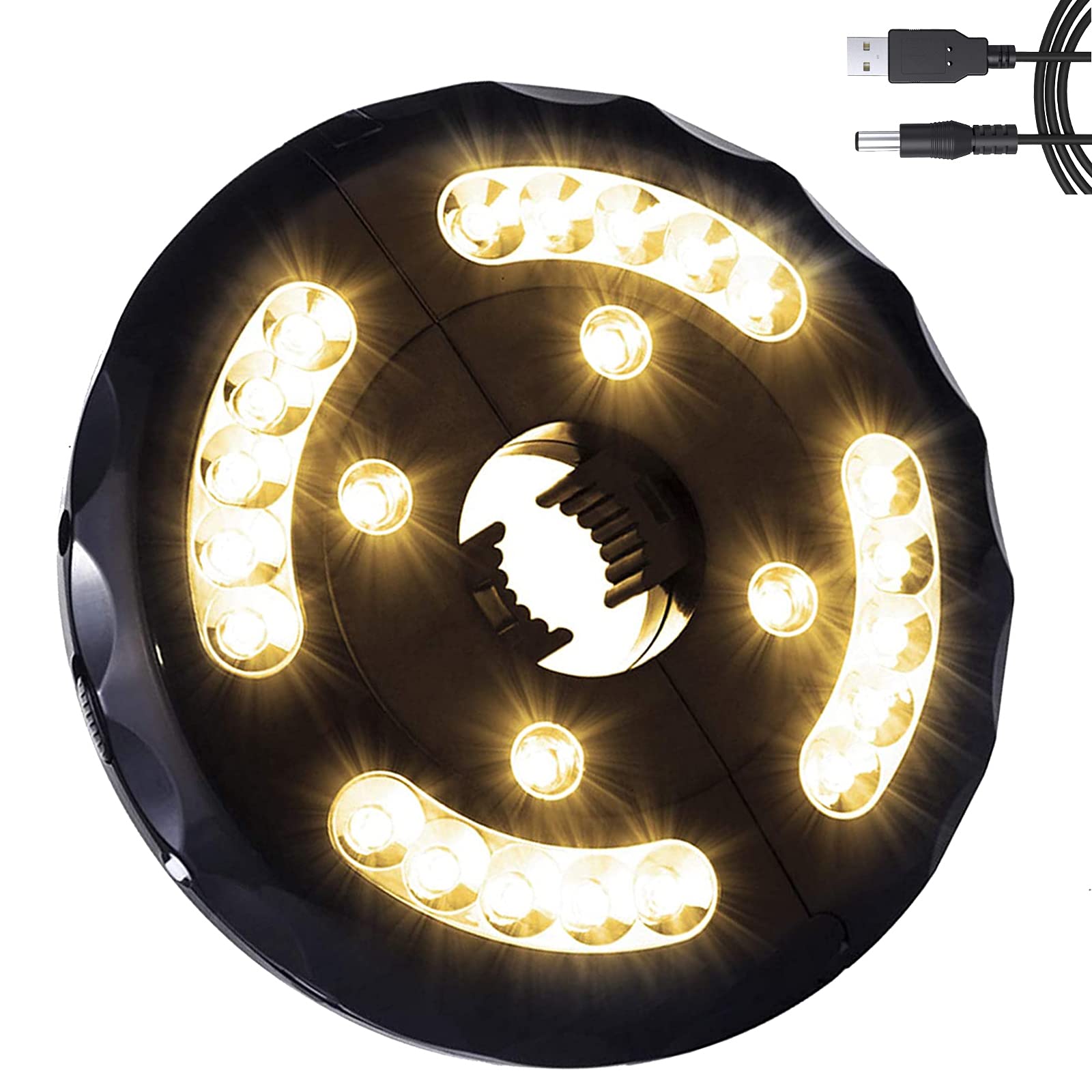 Patio Umbrella Light 24 LED Umbrella Light Outdoor Parasol Lights With 3 Level Dimming Umbrella Pole Light for Garden Patio Umbrella, Camping Tents or Outdoor BBQ Use