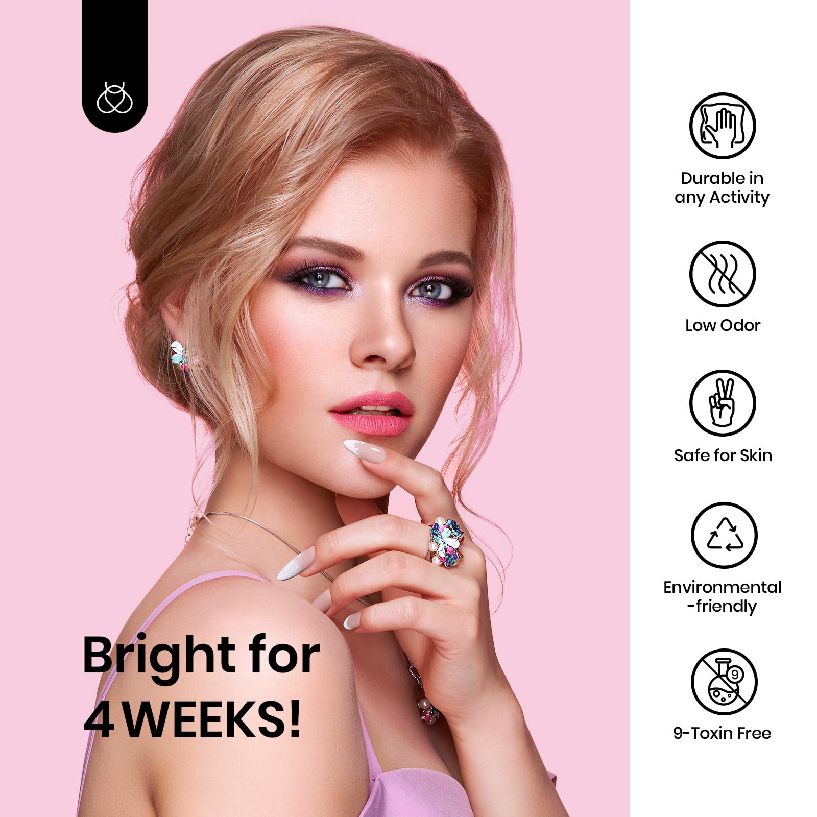 Beetles Pink Gel Nail Polish Spring Barely Pink Gel Polish Soak Off LED Nail UV LED Lamp Pastel Nail Art Manicure Salon DIY Home 0.51Oz Gift for Women - Image 6