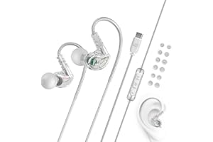 MEE audio M6 Sport USB-C Wired Earbuds with Memory Wire Earhooks, Headset with Mic & 3-Button Remote for iPhone 17, iPad, USB
