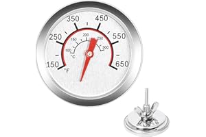 QuliMetal 1.85" Lid Temperature Gauge for Most of Char Broil Gas Grills, Grill Thermometer Replacement Charbroil Advantage & Tru-Infrared Performance 463625217 463229521 463238218 463243518 463274419
