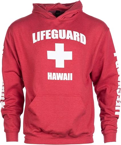 red lifeguard hoodie