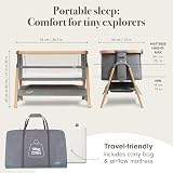Tutti Bambini CoZee Breeze PLUS Bedside Crib Oak Charcoal 0-6m view 6