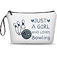 ARIOSEY Bowling Accessories,Bowling Party Favors,Birthday Gift for Women,Bowling Cosmetic Makeup Bag,Woman Gifts for Birthday,Gifts for Teen Girls,Sister Birthday Gifts