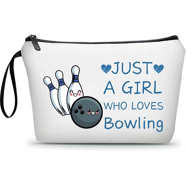 MEIKIUP Bowling Make-up Tasche - Kulturbeutel Mit Marmorprint, 23,5x17 Cm, Wasserabweisend