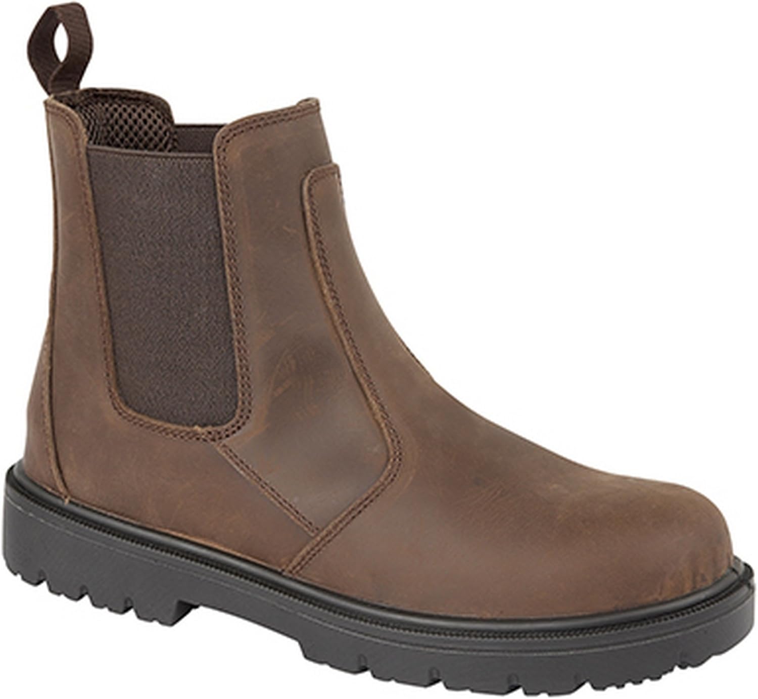 Grafters Mens Brown Waxy Leather Safety Dealer Boots Amazon.co.uk