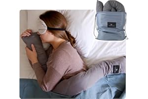 GOOD KARMA MART Cuddle Sleep Weighted Pillow - Sensory Pillow - Cuddles You to Sleep - Cool Touch Sleeve - Travel Friendly - 52inches - Weighted Blanket Alternative - Machine Washable & Durable - All Sleep Positions