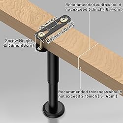 Wlrrcwdttc 4 Pcs Adjustable Height Bed Support Legs