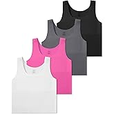 SALIA GIRL Training Bras for Girls 6-11 Seamless Starter Bras Tank Sports Bra 8-10 No Pads, Double Layer on Chest