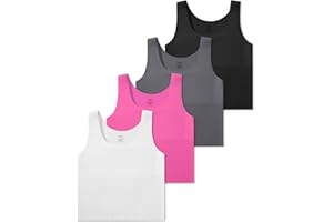 SALIA GIRL Training Bras for Girls 6-11 Seamless Starter Bras Tank Sports Bra 8-10 No Pads, Double Layer on Chest
