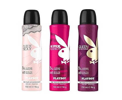 Playboy Sexy + Queen + Super Deo Combo Set - Pack of 3 Womens