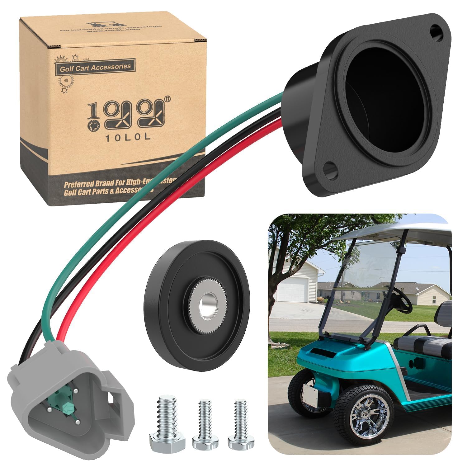10L0L Golf Cart Speed Sensor,Club Car Speed Sensor with Updated High Speed ADC Motor Magnet,Fits Club Car DS and Precedent 48V Electric Models,OEM# 102704901 102265601