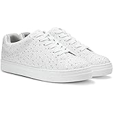 PARTY Women's Glitter Fashion Star Sneakers Low Top Platform Lace Up Comfortable Wedding Walking Shoes
