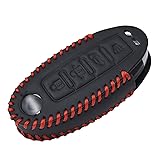 Handmade Stitching Leather Key Fob Cover for Nissan