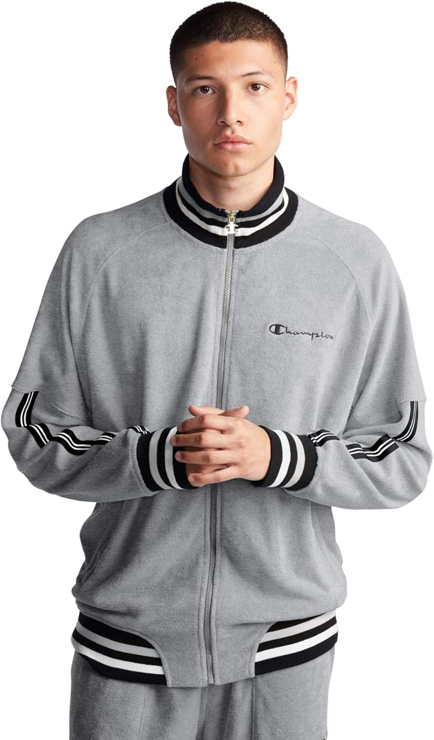 Champion LIFE Men's Terry Warm Up Jacket: Clothing