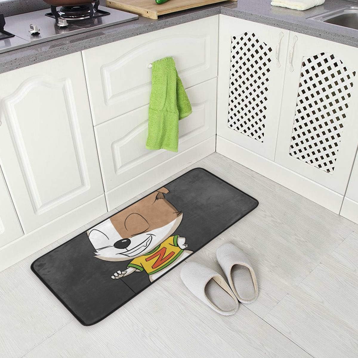 Amazon Com Deziro Cartoon Dog Playing Yo Yo Floor Mat Area Rug Carpet Non Slip Doormats For Home Or Office Garden Outdoor