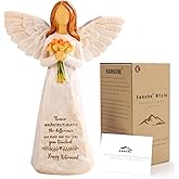 Kohehe Retirement Gift for Woman, Happy Retirement Gift for Woman, 5.5” Angel Figurine for Retirement Party Decorations, Retired Gifts for Coworkers Friends