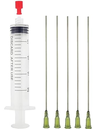 20milliliter Industrial Syringe With Luer Lock Needles 4 And Storage Cap Liquids Filling And Dispensing Glue Application Amazon Com Industrial Scientific
