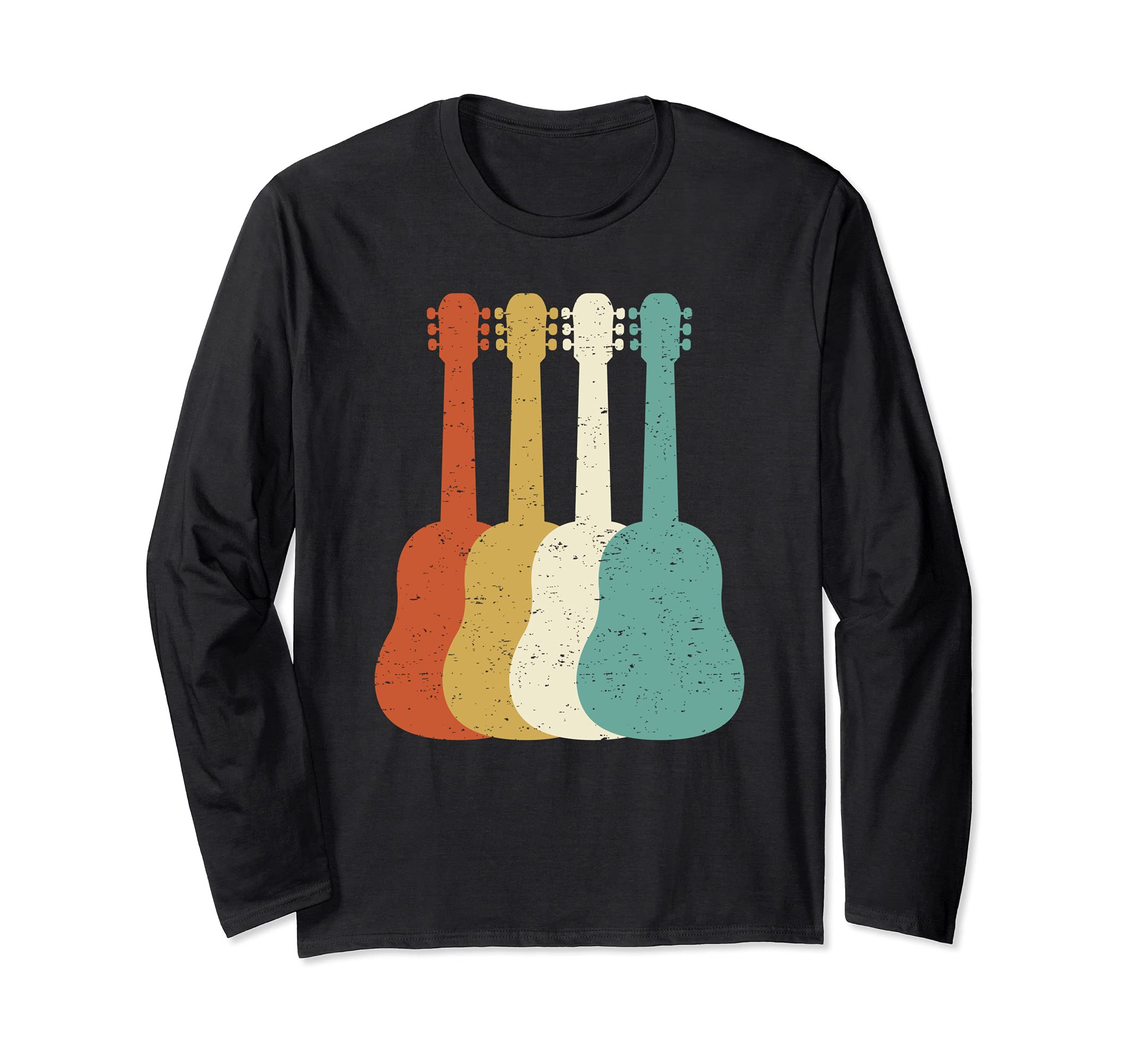 Retro Guitar Player Saying Guitarist I Vintage Guitars Long Sleeve T-Shirt