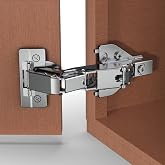 Chibery 2 Pack 165 Degree Lazy Susan Hinge, Face Frame, CLIP ON Plate for Easy Installation, Soft Close Multi-pivot Concealed hardware for Corner Kitchen Cabinet, Cupboard Folded, Folden Door, Closets