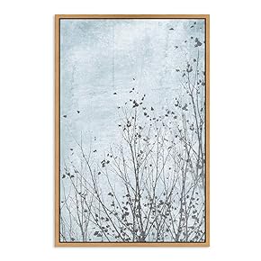 SIGNWIN Framed Canvas Wall Art Birds on Tree...