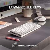 Logitech MX Mechanical Mini for Mac Keyboard Pale Gray Bluetooth USB-C UK Layout view 3