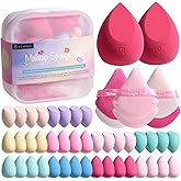 BS-MALL Mini Makeup Sponge Set Professional Triangle Puff 49 Pcs- Pro V3.0 Cloud Technology Material Flawless flow Mini Sponge Set & Triangle Puff With Waterproof Travel Silicone Bag Gift Set