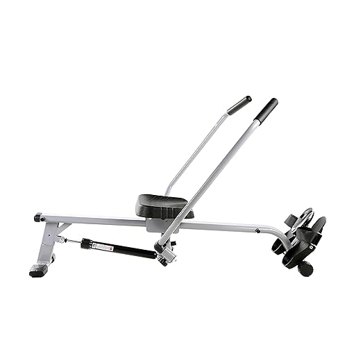Sunny Health Fitness Compact Full Motion Rowing Machine, Full-Body  Workout, Low-Impact, Extra-Long Rail, and