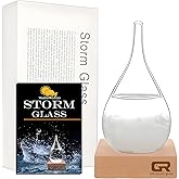 Storm Glass Weather Forecast Bottle - Snow Globes Barometer,Cloud Storm Weather Station,Decorative Weather Predictor, Home and Office Decor, Unique Gift Idea (Small)