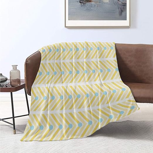Jecycleus Blue and Yellow, Custom Design Cozy Flannel Blanket
