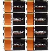 DURACELL Coppertop Batteries, 9V, 8 Pack