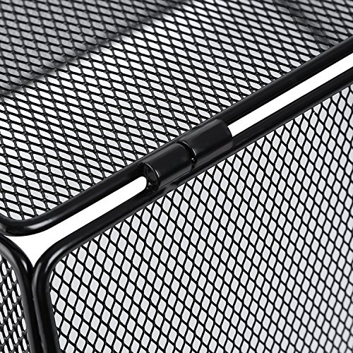 CRUODA Mesh Desktop Tub File Sorter Tray Organizer, Black, for