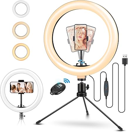 elegiant aro de luz tripode fotografia 10 2 anillo de luz selfie con control remoto 120 led 3 modos 11 niveles de luz para tiktok youtube instagram