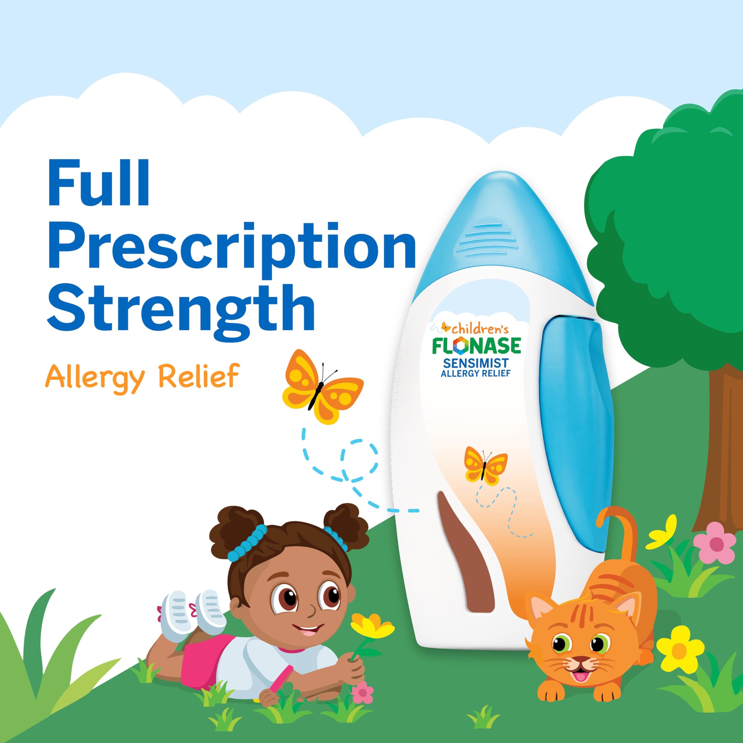 Flonase Sensimist Allergy Relief Nasal Spray for Adults and Kids - 120 Sprays Total (2 Bottles of 60 Sprays Each)