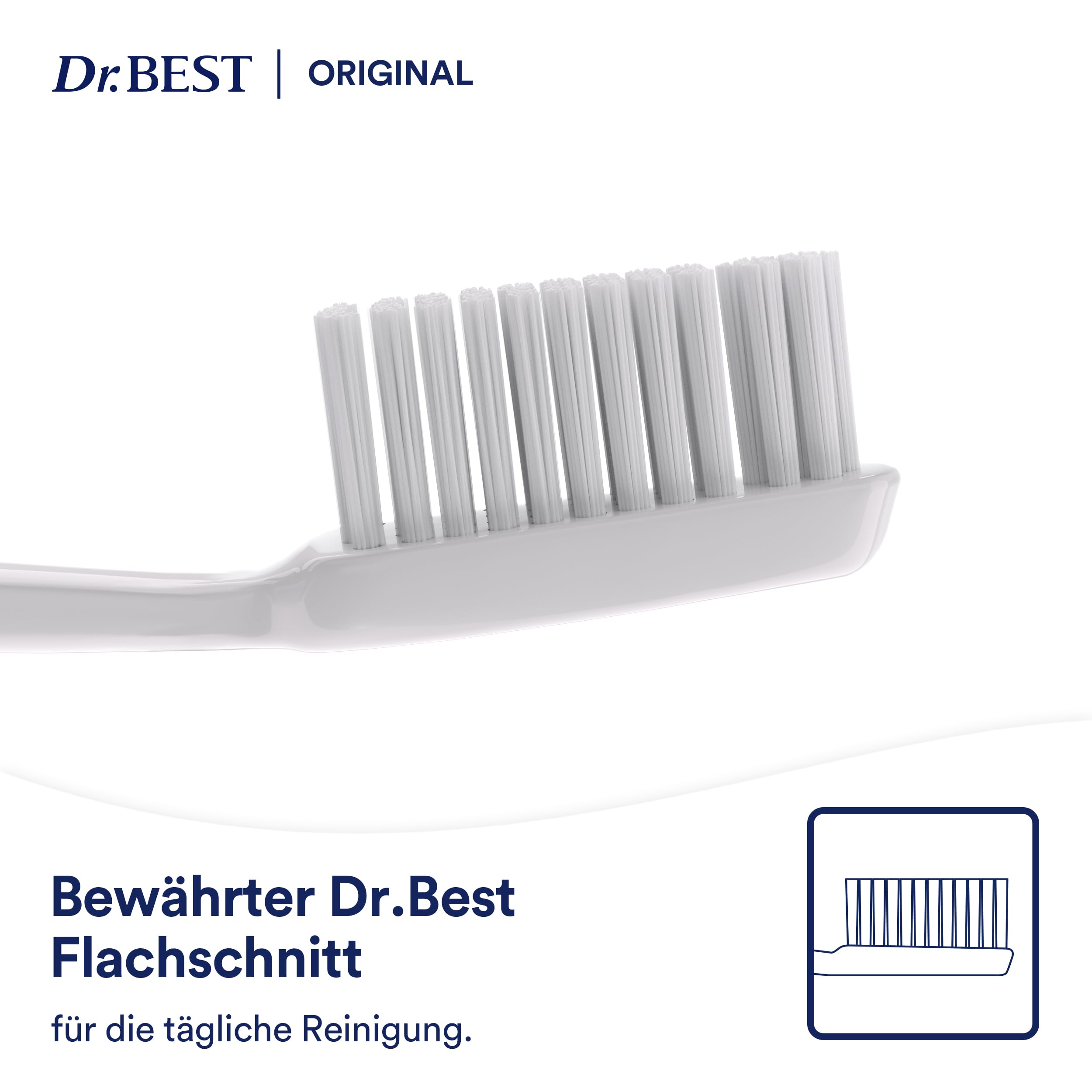 Spezialfederung: Die Flex-Zone ist eine Entwicklung der Dr.BEST Forschung. Sie gibt bei zu starkem Druck nach und hilft so, Ihr Zahnfleisch vor Verletzungen zu schützen. 5