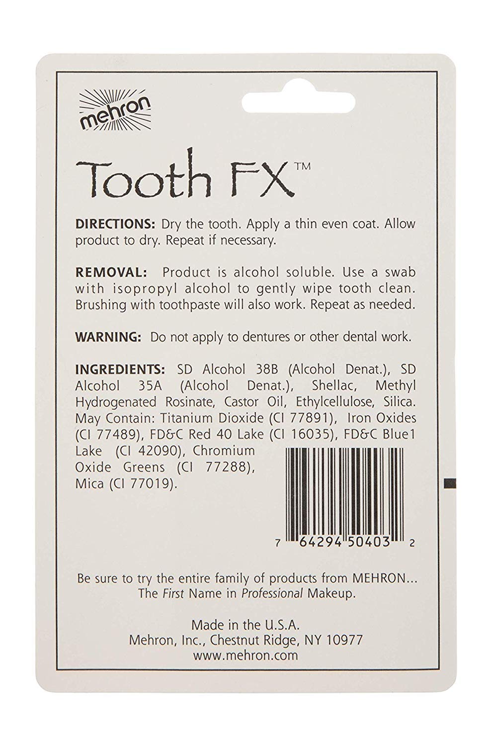 Mehron Makeup Tooth FX Blood Red | Temporary Red Tooth Paint | Perfect for Creating Red Teeth FX, Rotten Teeth Makeup, & Bloody Teeth SFX for Halloween, Cosplay, & Theater .125 oz (4 ml)