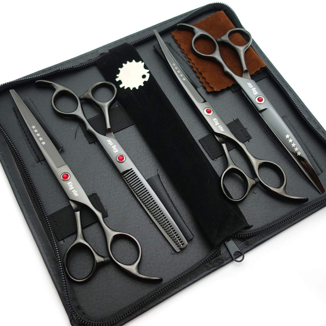 7.0in Titanium Professional Dog Grooming Scissors Set