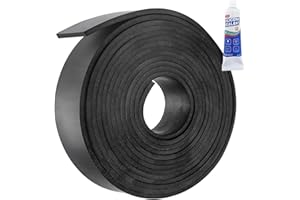 ZERITO Neoprene Rubber Strips Roll,1" Wide × 10' Long by 1/8"(.125)" Thick, Easy Cut Solid Neoprene Rubber Sheet for DIY Gaskets, Pads, Seals, Crafts, Flooring,Weather Stripping, Anti-Slip,Leveling
