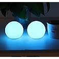 YESIE 2Packs Floating Pool Lights,Rechargeable 3-Inch LED Orb Lamp,150°F Duable Material,Bathtub Accessories,16 Colors,Remote Control,Fortune Teller Ball, Juggling Poi Ball,Hot Tub Light