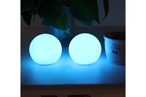 YESIE 2Packs Floating Pool Lights,Rechargeable 3-Inch LED Orb Lamp,150°F Duable Material,Bathtub Accessories,16 Colors,Remote Control,Fortune Teller Ball, Juggling Poi Ball,Hot Tub Light