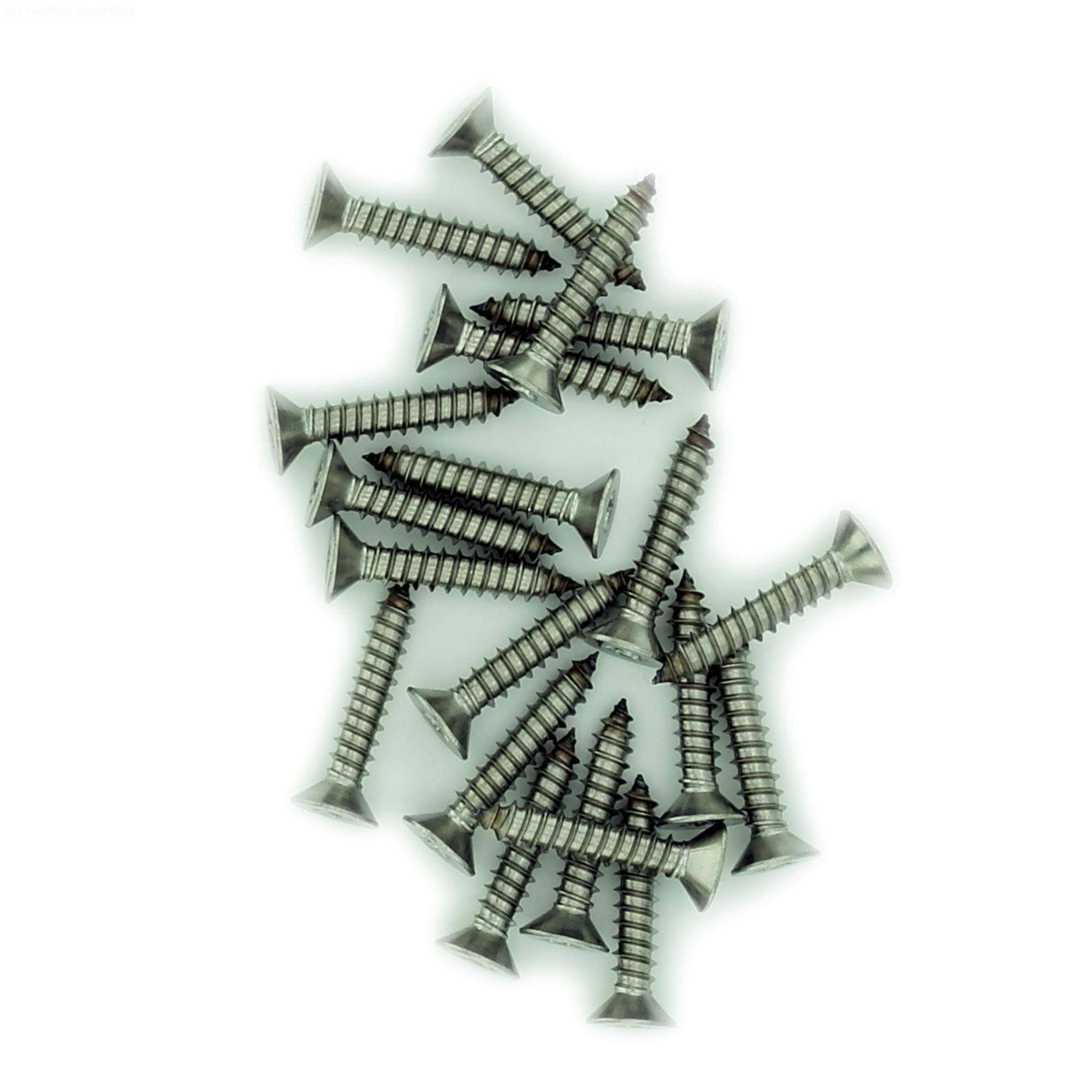 No.8 x 0.975 (4.2mm x 25mm) TX Countersunk Self-Tapping Screw - Stainless Steel (A2) (Pack of 20) — image 1