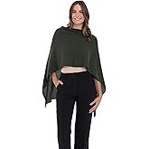 CLAUDIA NICHOLE by Alashan 100% Cashmere Luxe Dress Topper Poncho - Lightweight, Soft, Cozy & Versatile - Great Gift Item