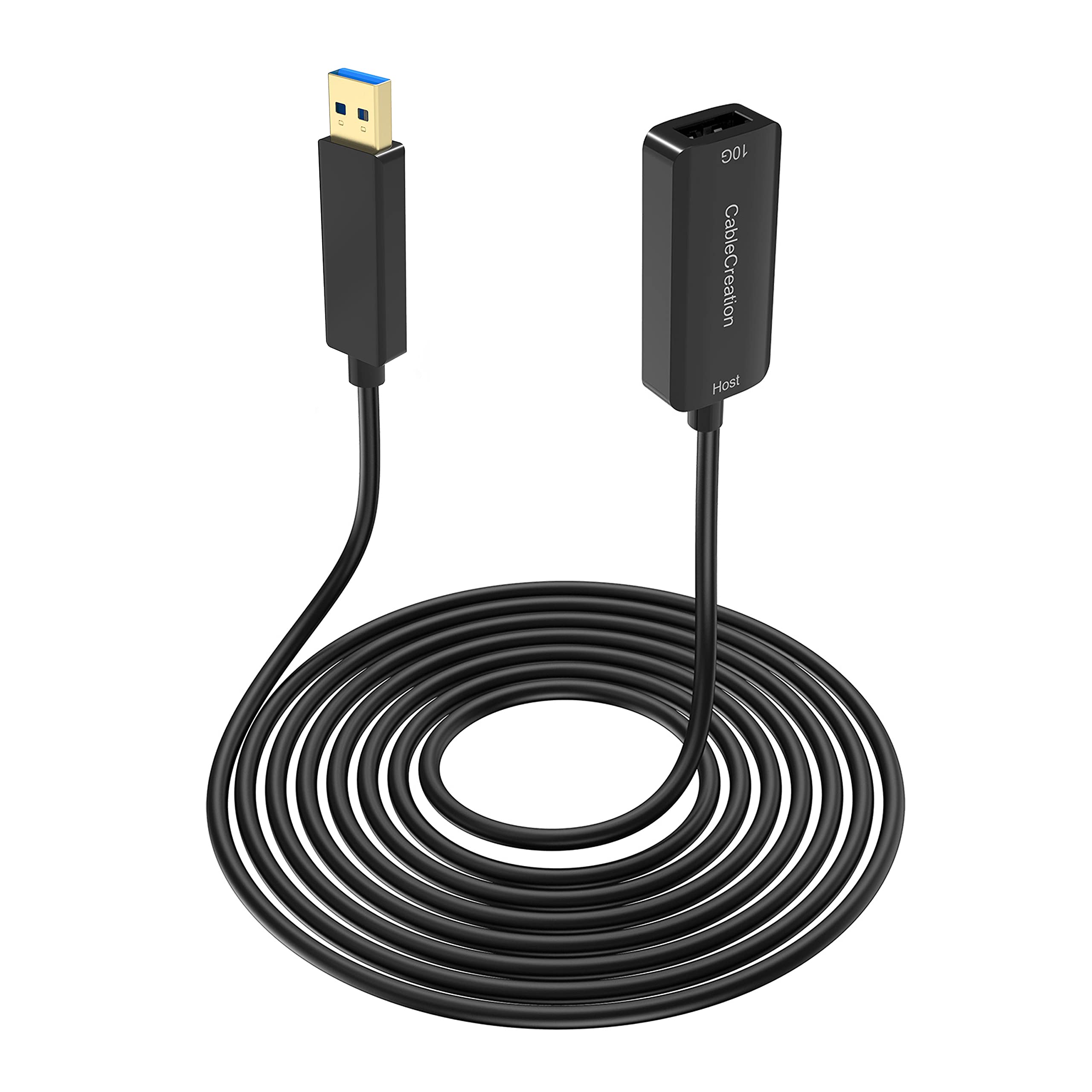 CableCreation Active USB 3.0 Extension Cable 16.5 Feet, Type A Male to Female Extension Cord Compatible with Oculus Quest 2, Oculus Rift, USB Keyboard, Printer, Hard Drive, Black 5 Meters