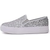 FEVERSOLE Women's Fashion Slip On Sneaker Casual Platform Loafers